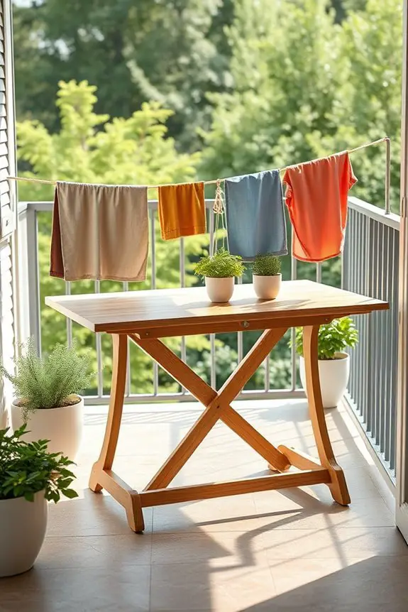 folding table for drying