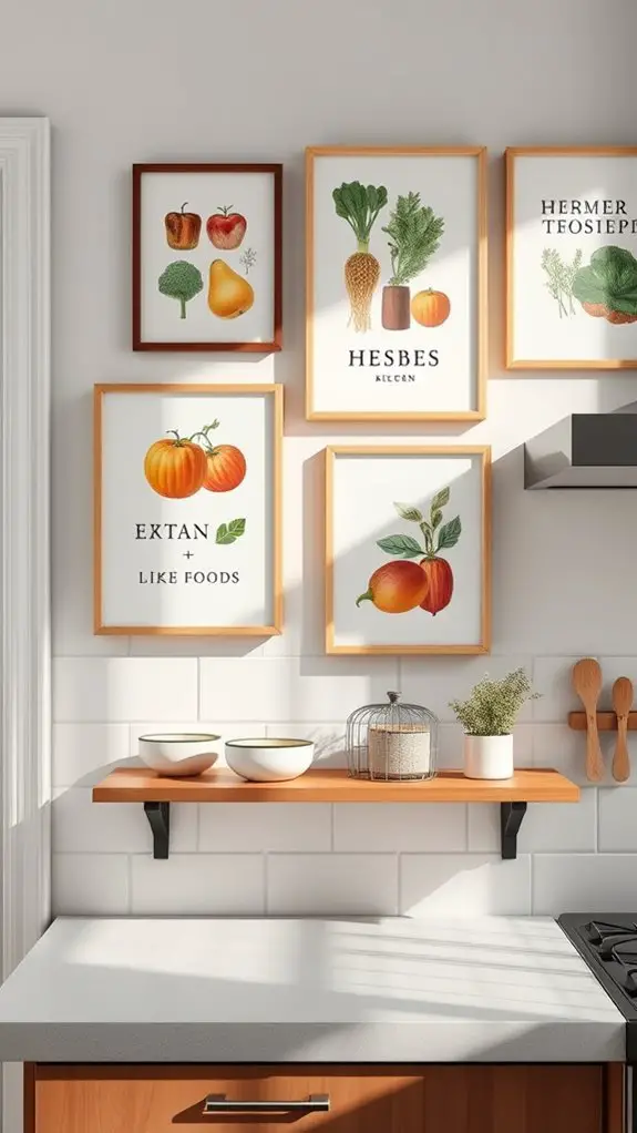 food themed kitchen wall art
