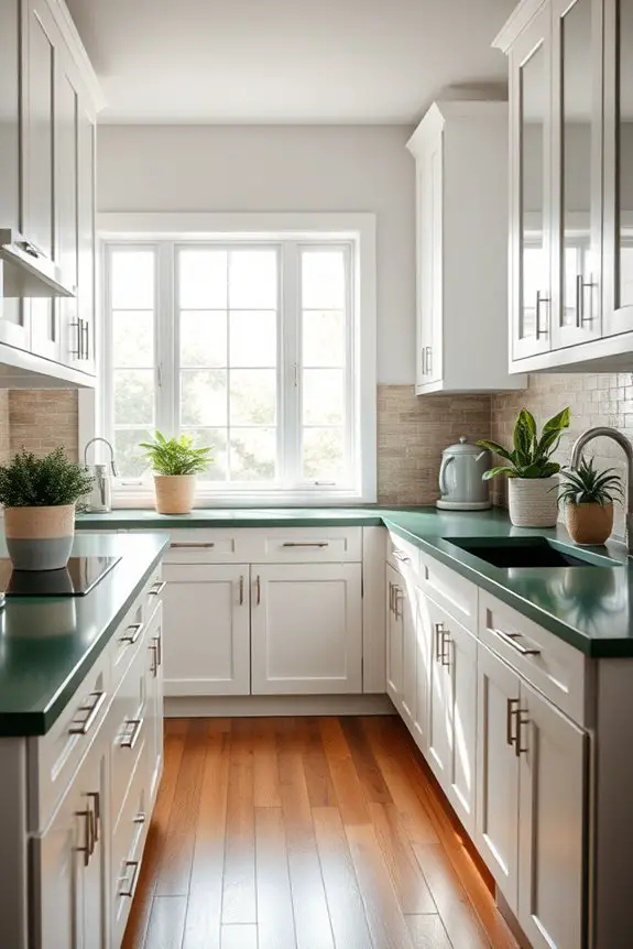 forest green kitchen elegance