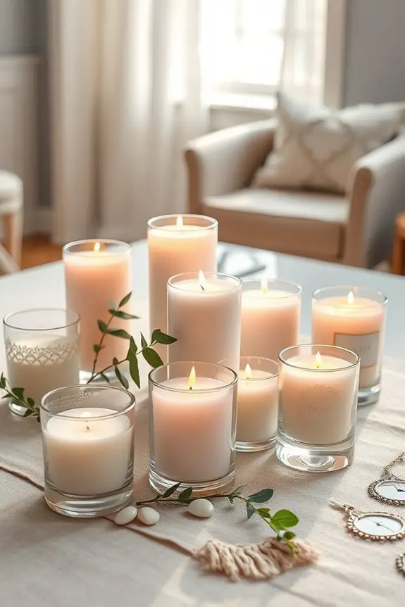 fragrant candles enhance ambiance
