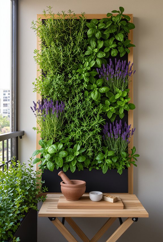 fragrant vertical culinary herbwall