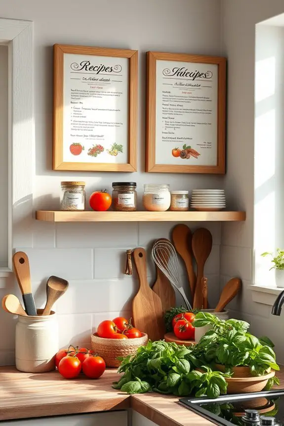 frame cherished recipes decoratively