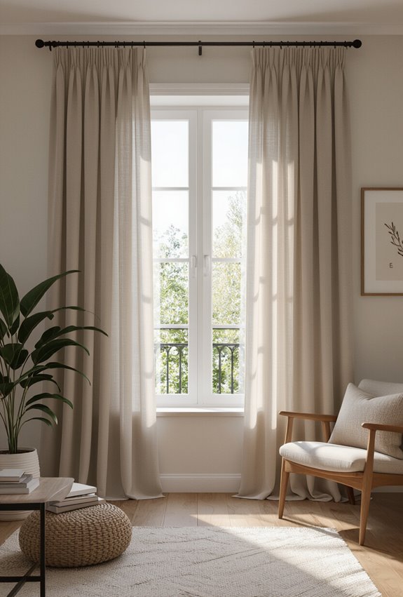 frame views with statement curtains