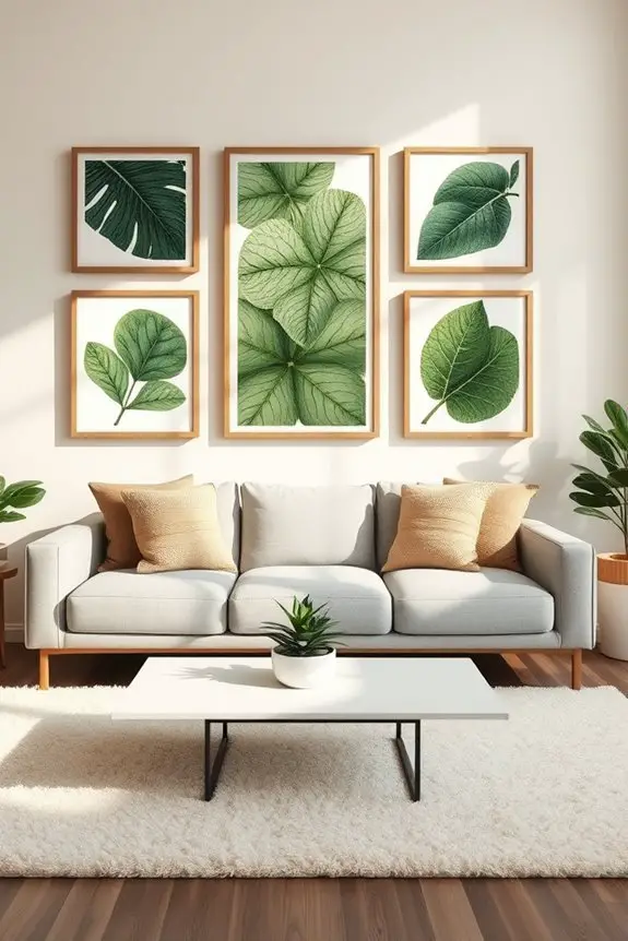 framed botanical wall decor
