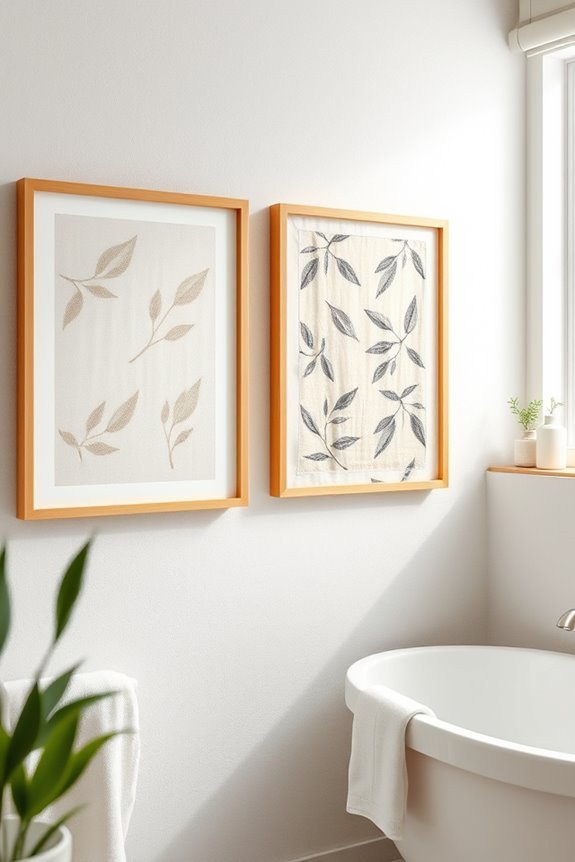 framed fabric art project