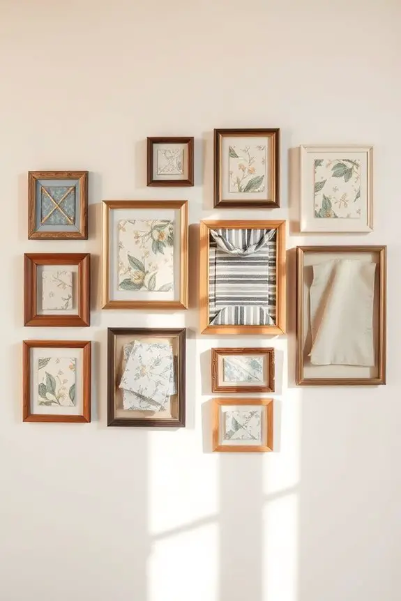 framed fabric wall decor