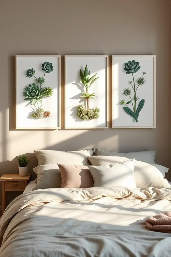 framed succulent art displays