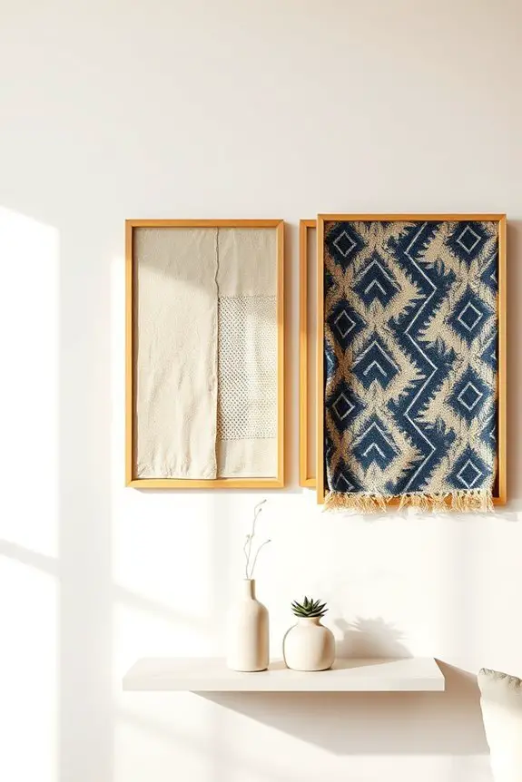 framed textiles enhance decor