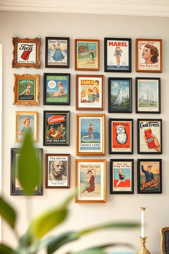 framed vintage advertisement decor