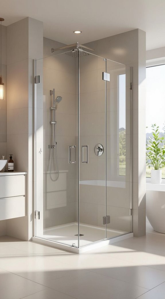 frameless glass shower installation