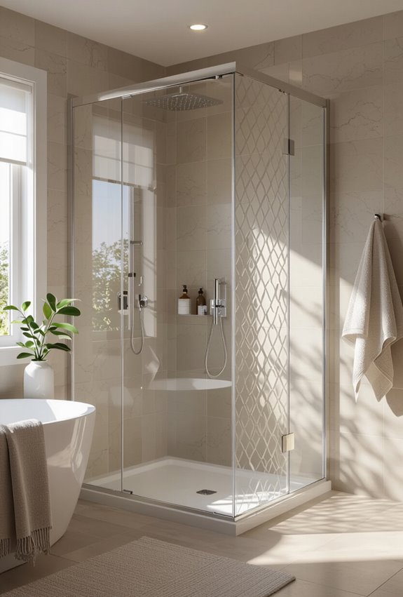 frameless patterned glass panels