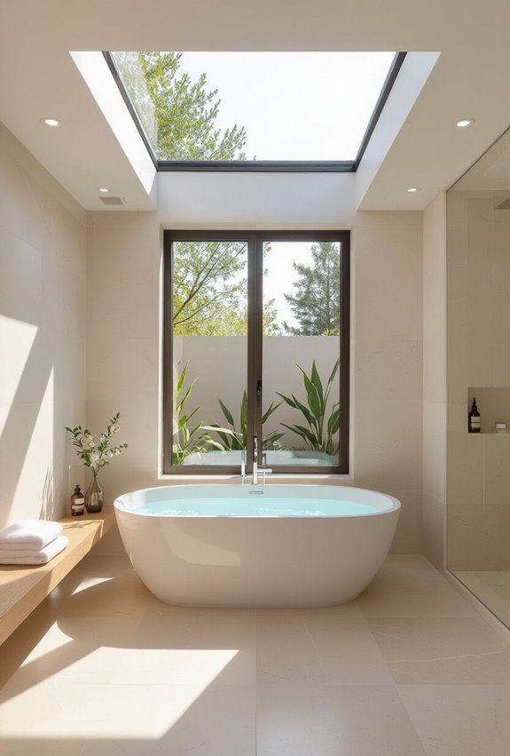 frameless skylights for tranquility