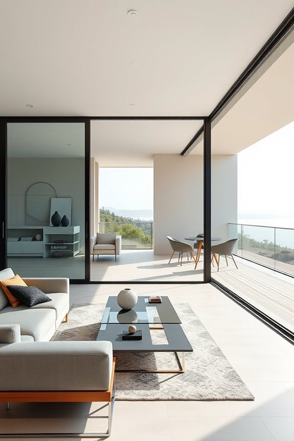 frameless sliding doors enhance aesthetics