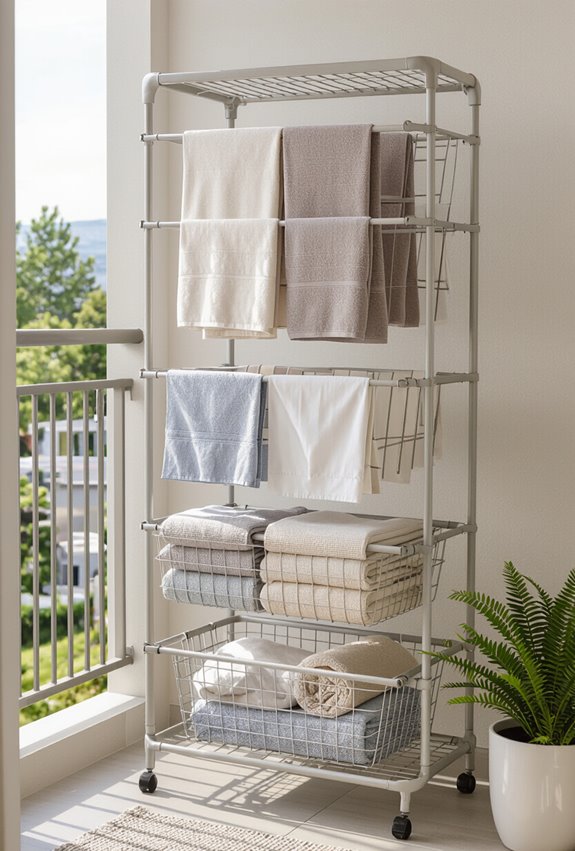 freestanding collapsible drying stand