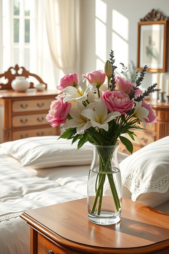 fresh floral bedroom decor
