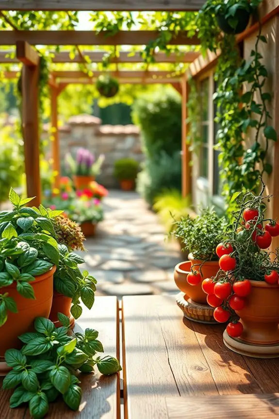 fresh herbs and vegetables