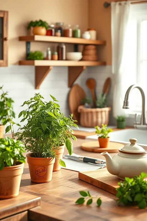 fresh herbs at home