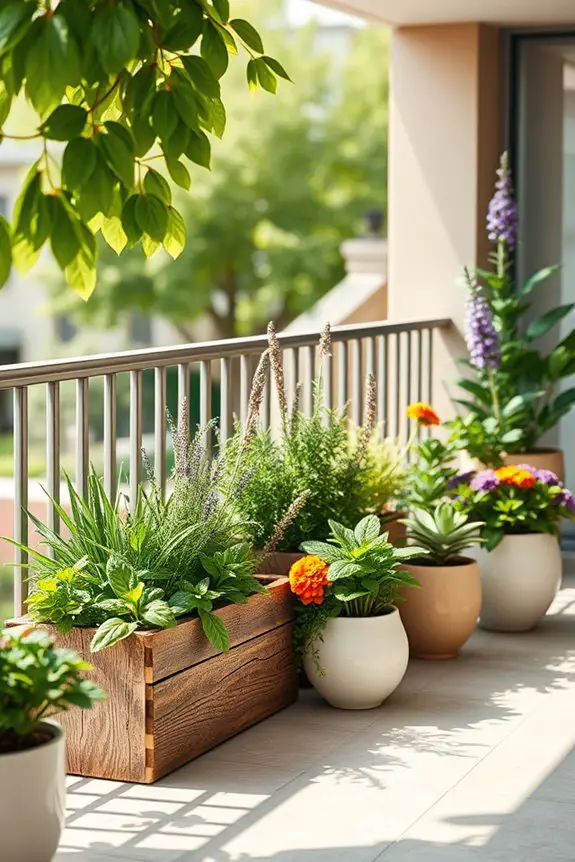 fresh herbs for balconies