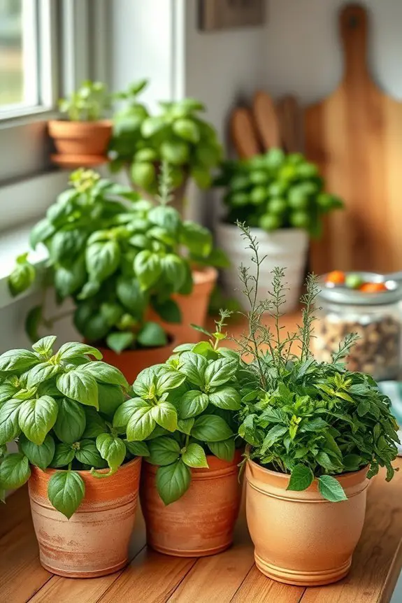 fresh herbs for decor