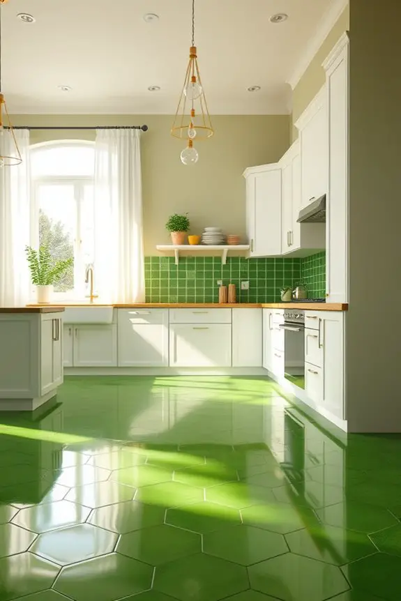 fresh vibrant green tiles