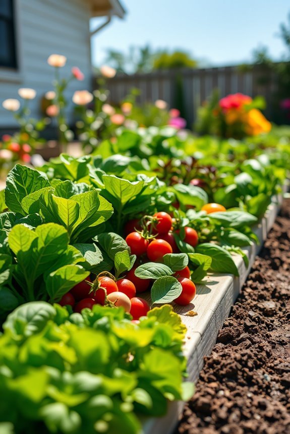 fresh vibrant salad garden