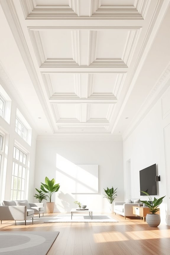 fresh white ceiling aesthetics