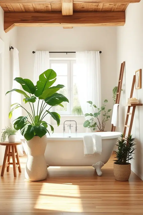 freshness with potted plants