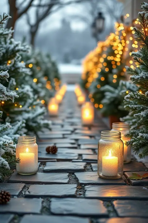 frosted glass candle jars
