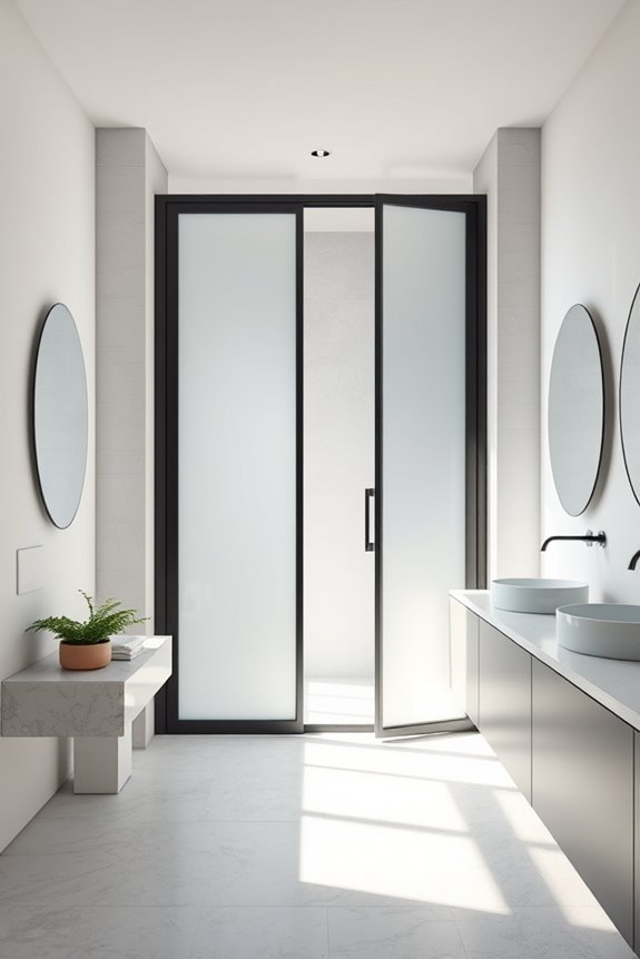 frosted glass for privacy