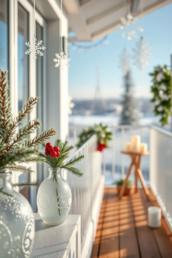 frosted glass holiday decor