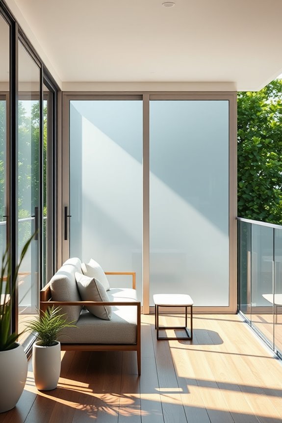 frosted glass privacy doors