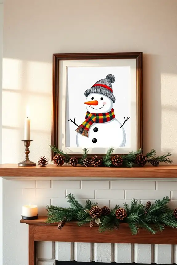frosty snowman holiday decor