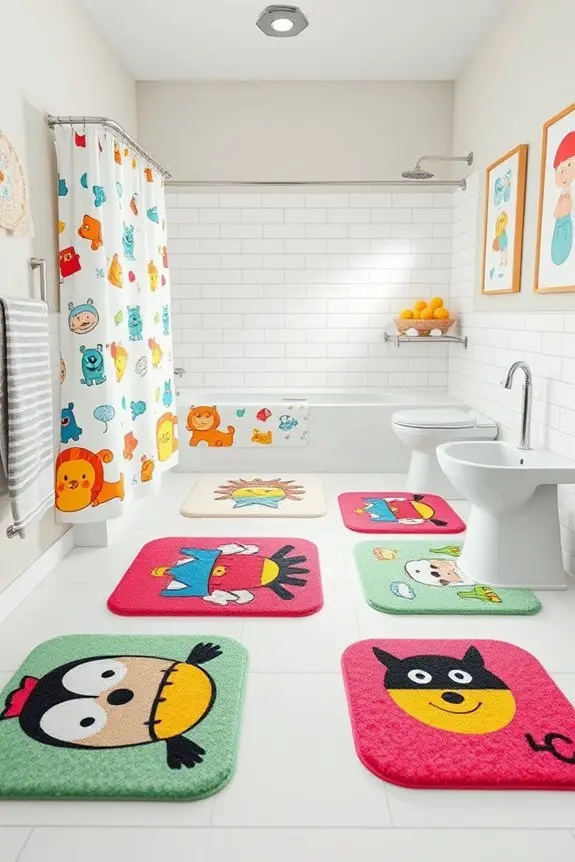 fun cartoon character mats