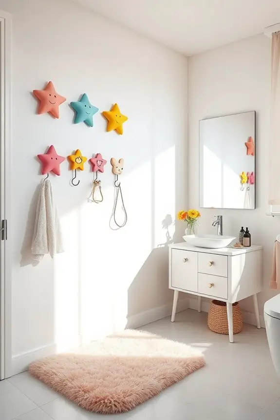 fun functional bathroom hooks