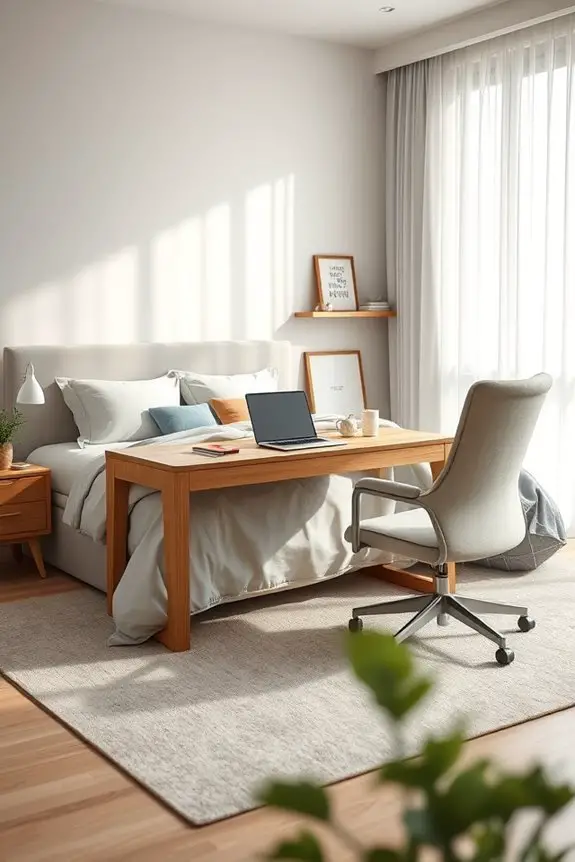 functional bedroom desk area