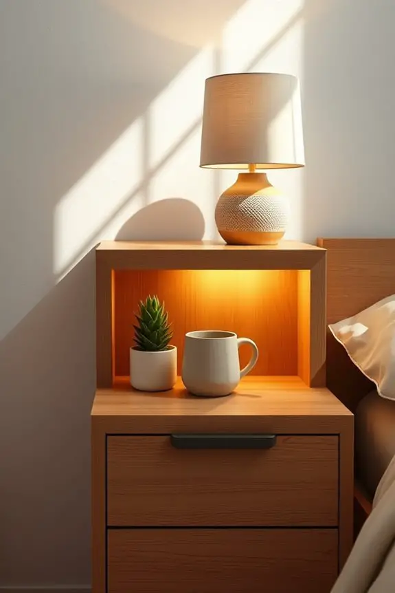 functional cozy nightstand lamp