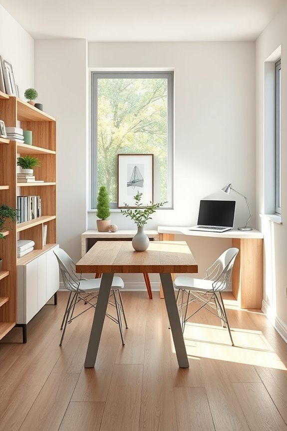 functional decorative open shelving