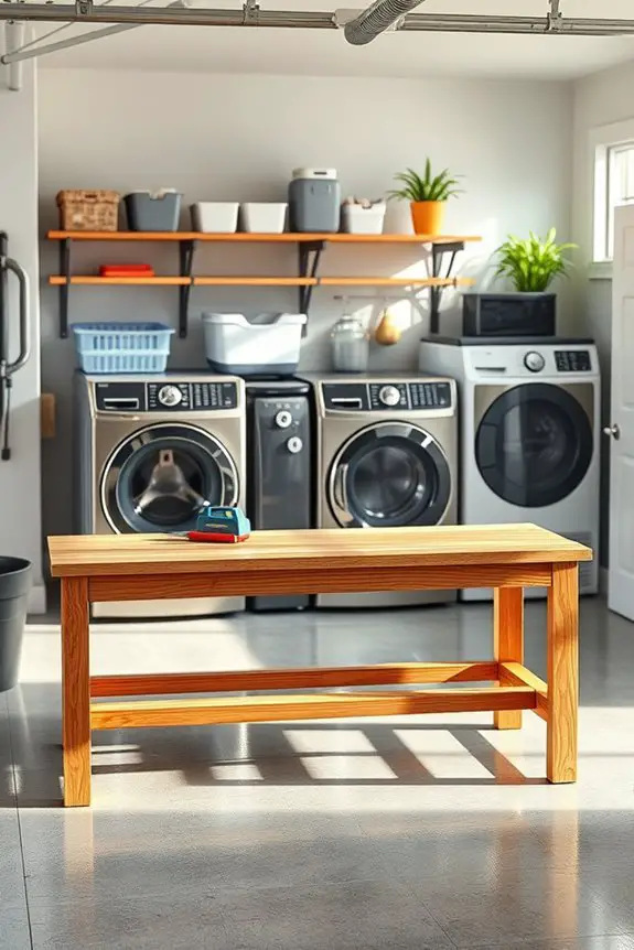 functional garage repair workspace