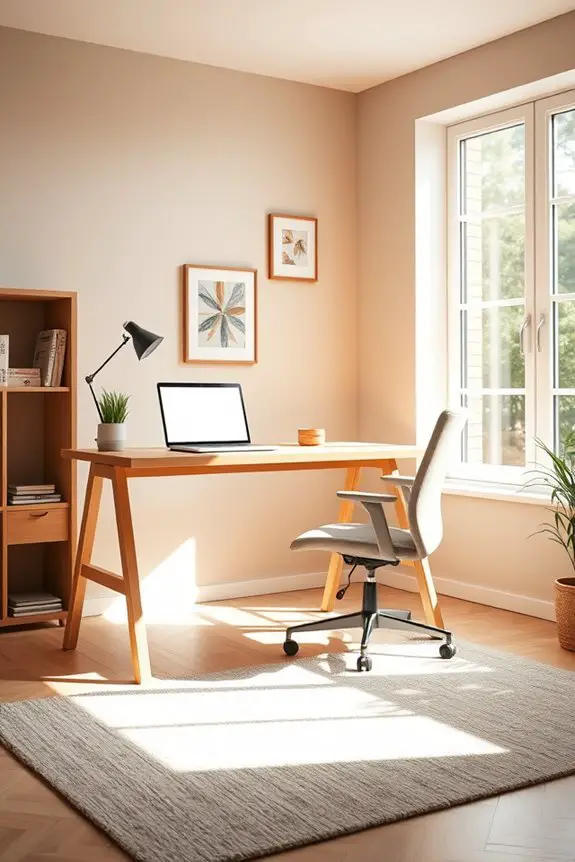 functional organized ergonomic workspace