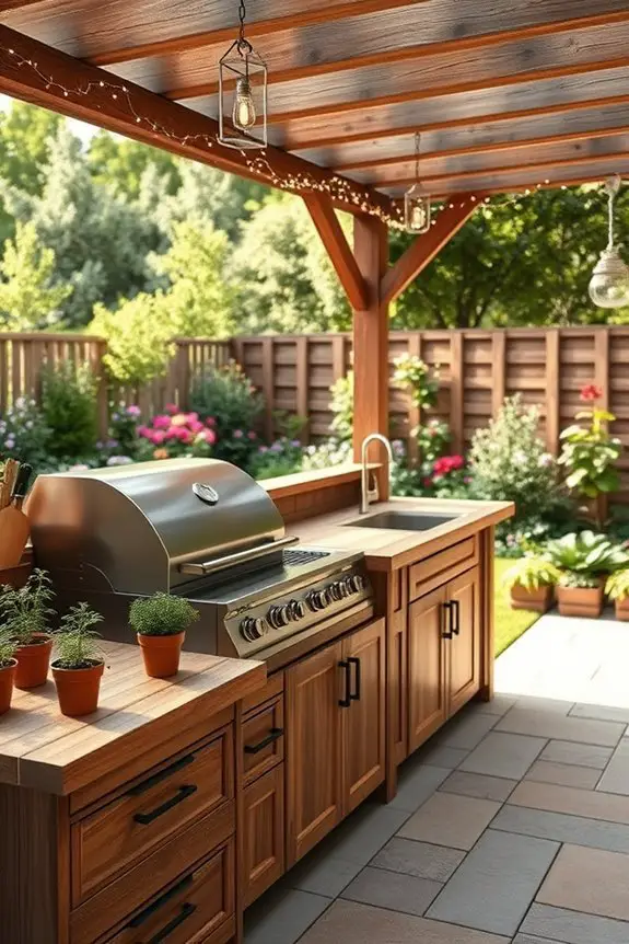 functional outdoor cooking space