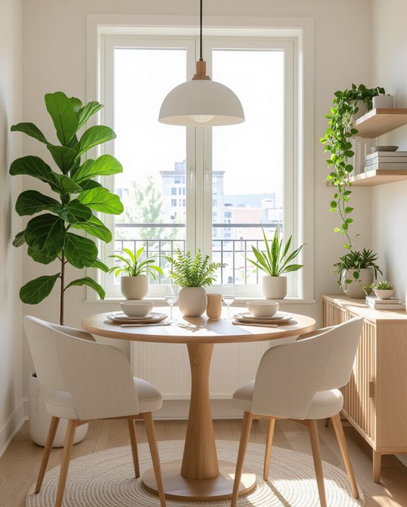 functional plant integrated dining design