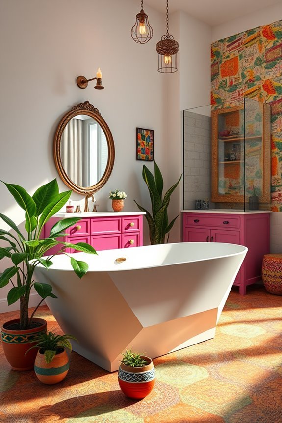 funky colorful bathroom design