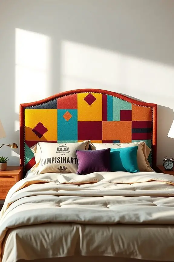 funky fabric headboard creation