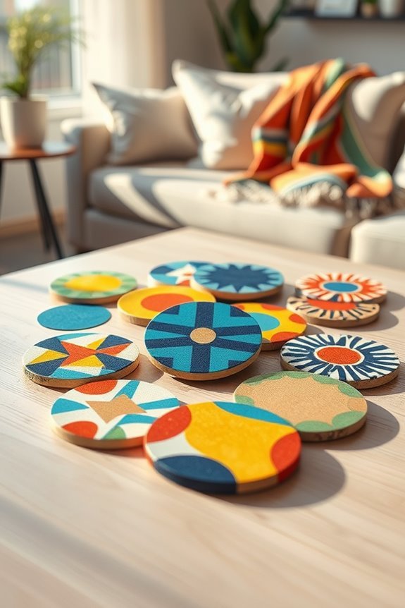 funky personalized coasters for decor