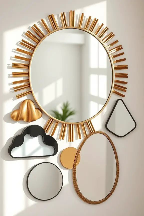 funky statement mirrors decor