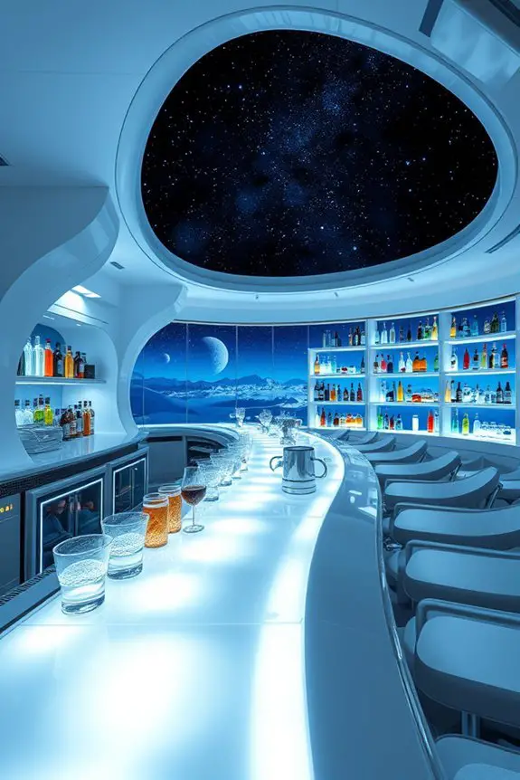 futuristic cosmic gathering experience
