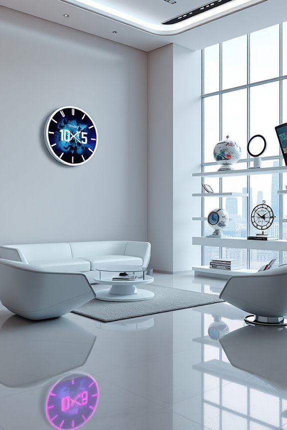 futuristic digital clock designs