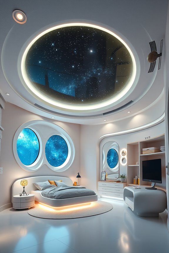 futuristic space themed children s room