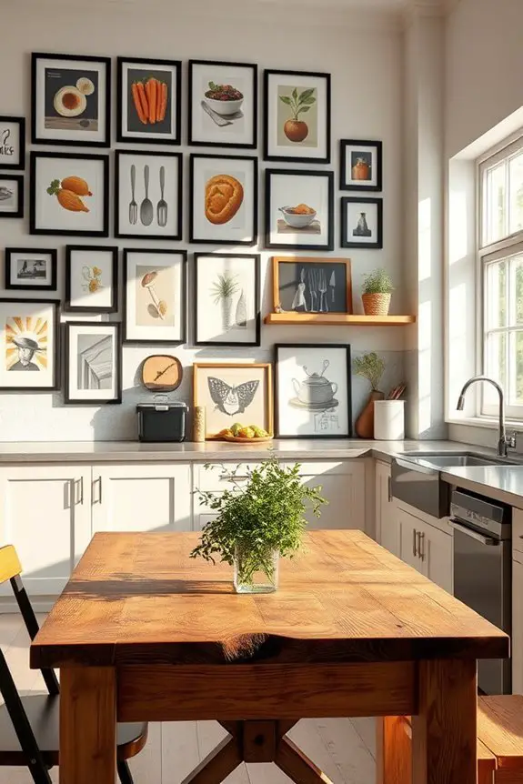 gallery wall kitchen decor