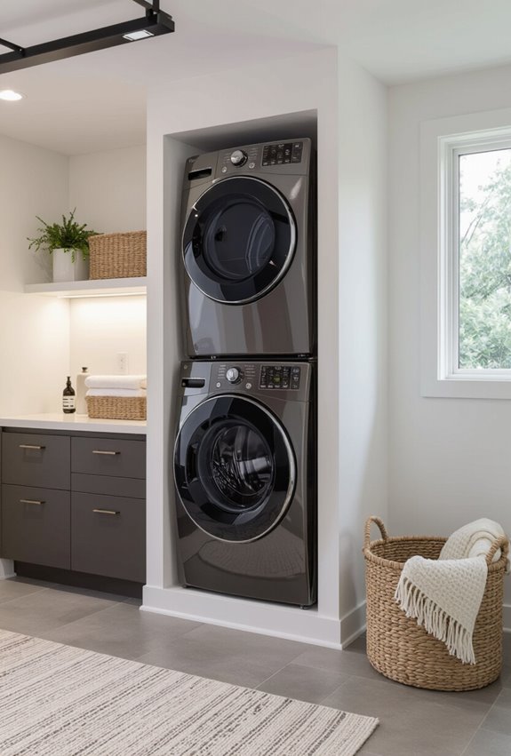 garage corner laundry nook